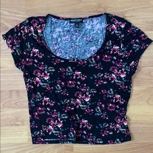 About a girl cropped babydoll tshirt